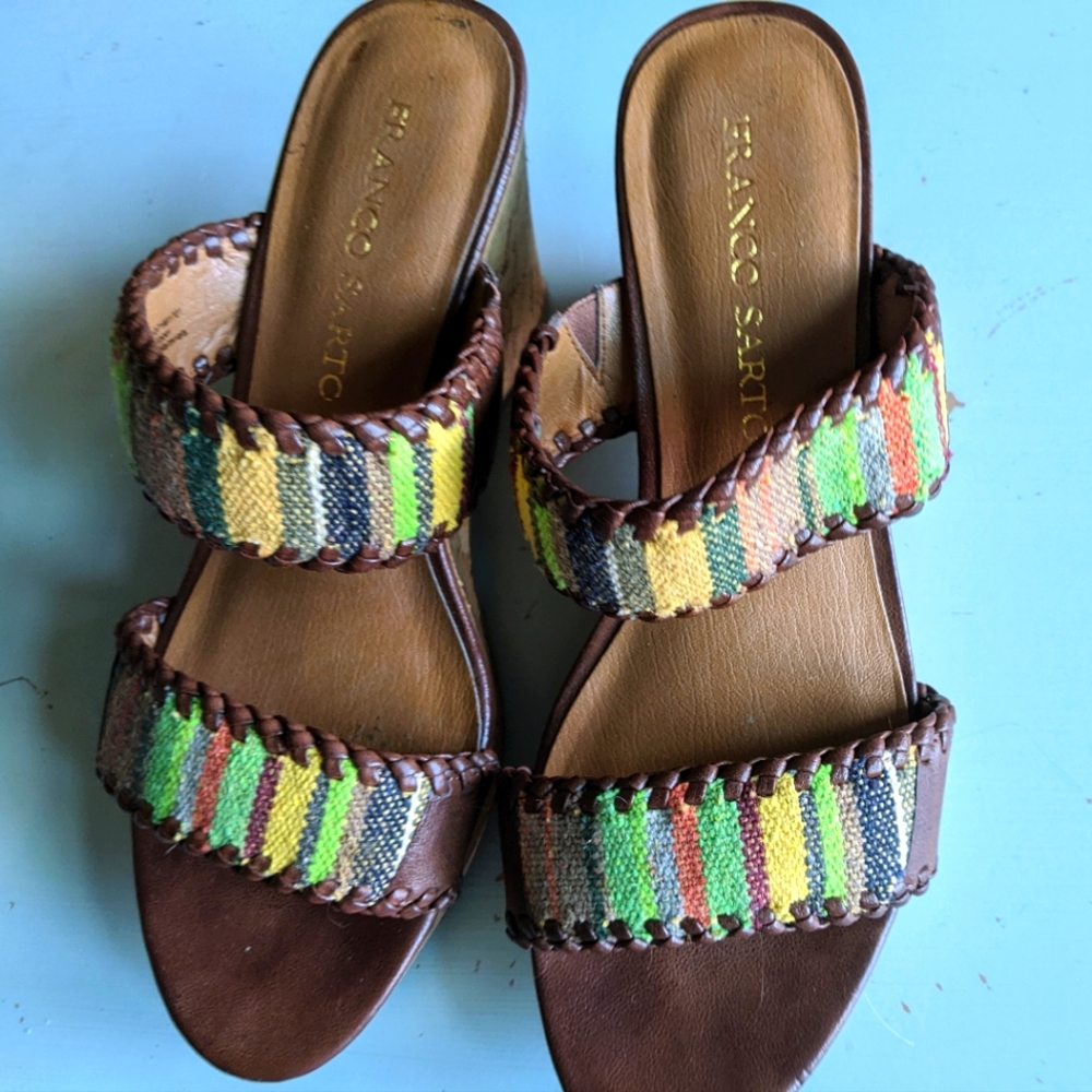 Franco Sarto summer 🏝️🌞 wedge sandals size 8.5